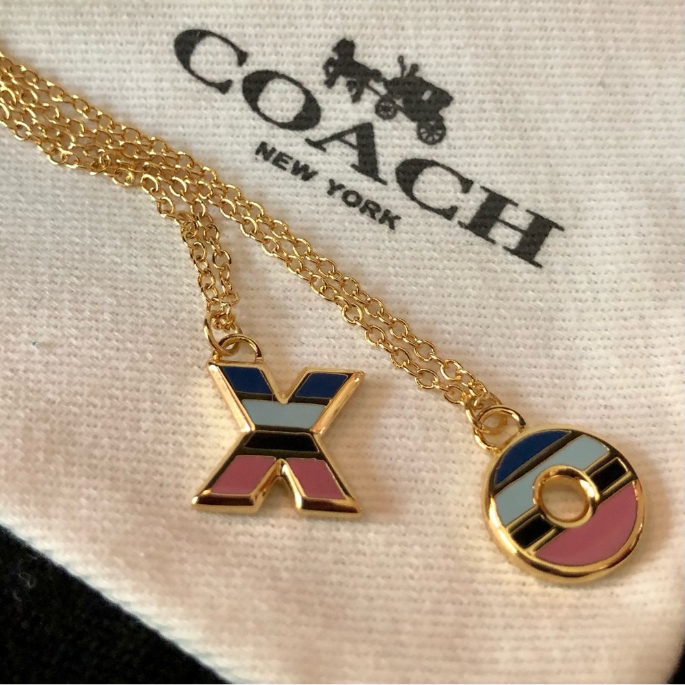 Coach NWOT Alphabet Necklaces XO w/ Dustbag - Picture 3 of 7